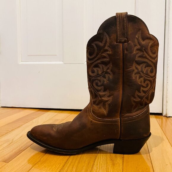 Dan Post Western Leather Boots Women’s 10 M Pointed Cutout Brown - Picture 15 of 16